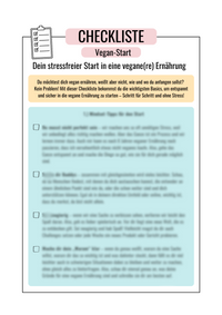 Checkliste Vegan Start